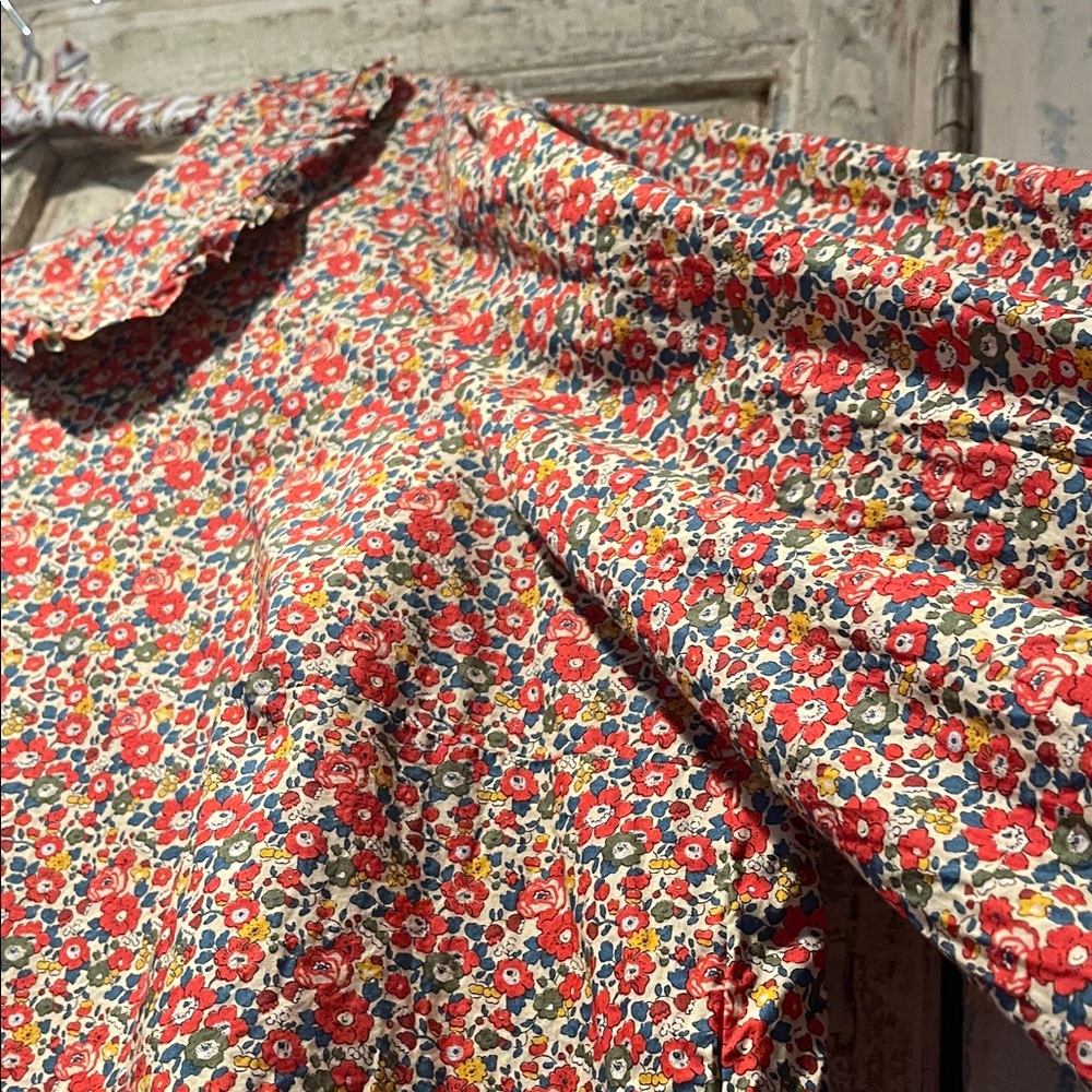 Wildseed Stitches Liberty of London, 3/4 Sleeve, Peter Pan Collar Blouse  XXL/16 - Picture 6 of 9